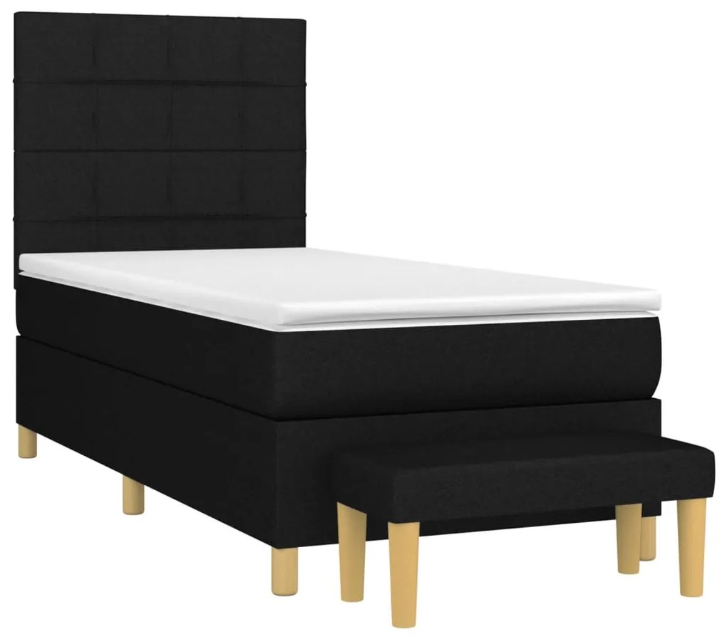 ΚΡΕΒΑΤΙ BOXSPRING ΜΕ ΣΤΡΩΜΑ ΜΑΥΡΟ 90X200 ΕΚ. ΥΦΑΣΜΑΤΙΝΟ 3137127