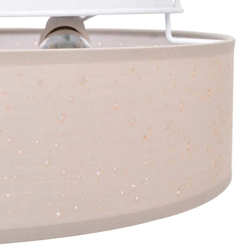 vidaXL Λάμπα Οροφής Taupe 30 x 13.5 εκ. ύφασμα