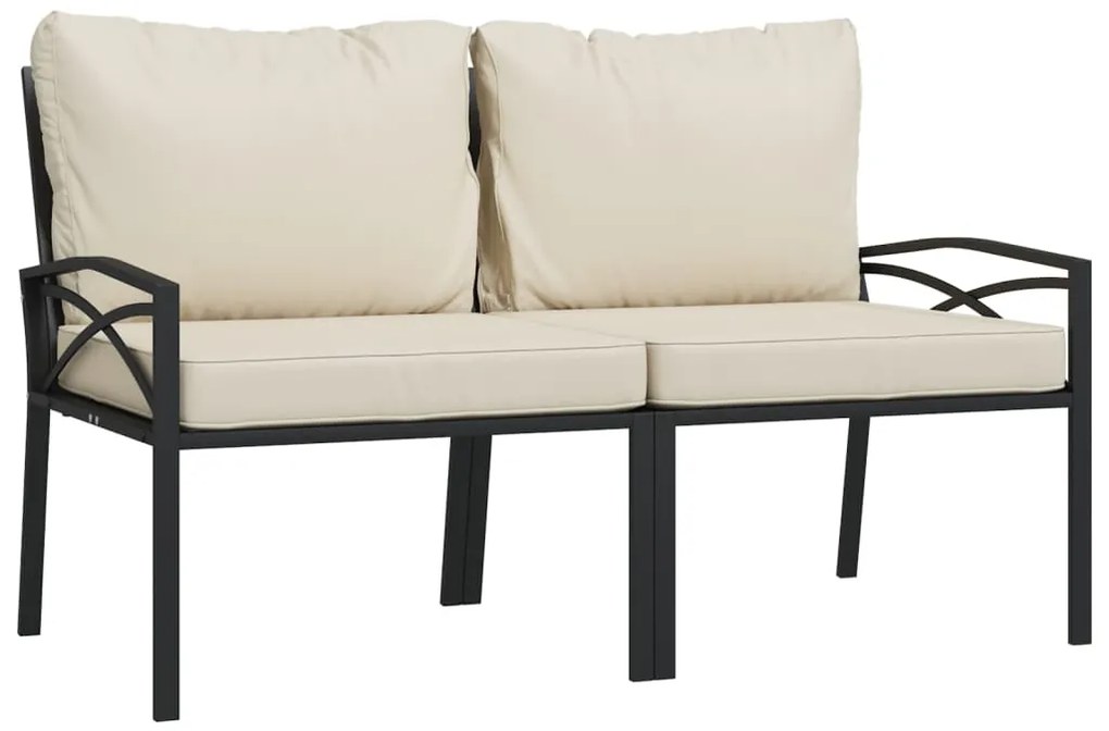 vidaXL Καρέκλες Κήπου 2 τεμ. 62x75x79 εκ Ατσάλινες Μαξιλάρια Χρ. Άμμου