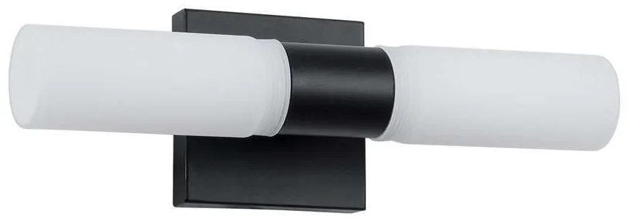Φωτιστικό Τοίχου - Απλίκα  Anais 60408 34x12x11cm Black GloboStar Aluminium, Glass