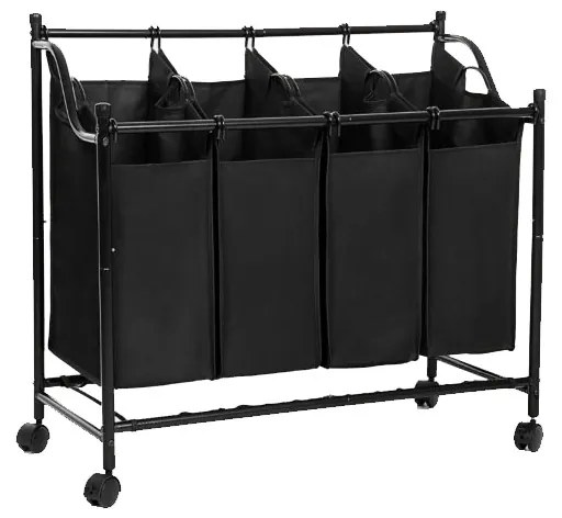 Τροχήλατο Καλάθι Απλύτων με 4 Χώρους Songmics LSF005 - 12 άτοκες δόσεις και 5% cash back