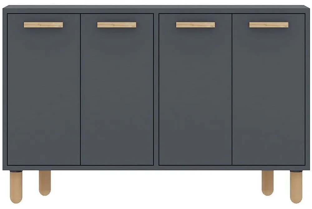 Μπουφές Venedik 327ODS1279 120x29,6x73,6cm Anthracite-Oak Particle Board, Melamine