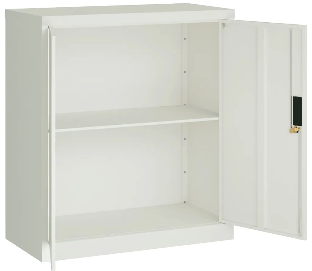 vidaXL Αρχειοθήκη Ανοιχτό Γκρι 79 x 40 x 90 εκ. από Ατσάλι