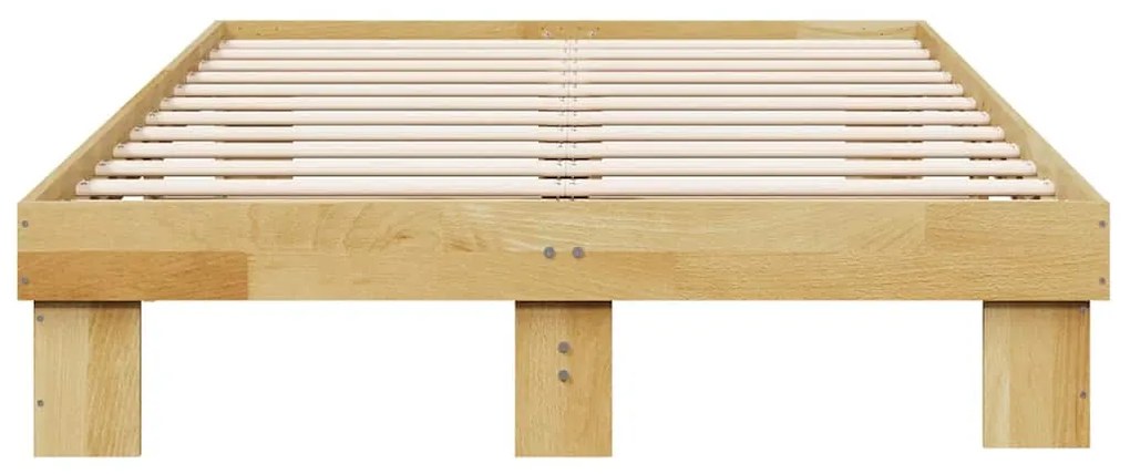 vidaXL Πλαίσιο κρεβατιού χωρίς στρώμα 120x200 cm μασίφ ξύλο δρυς