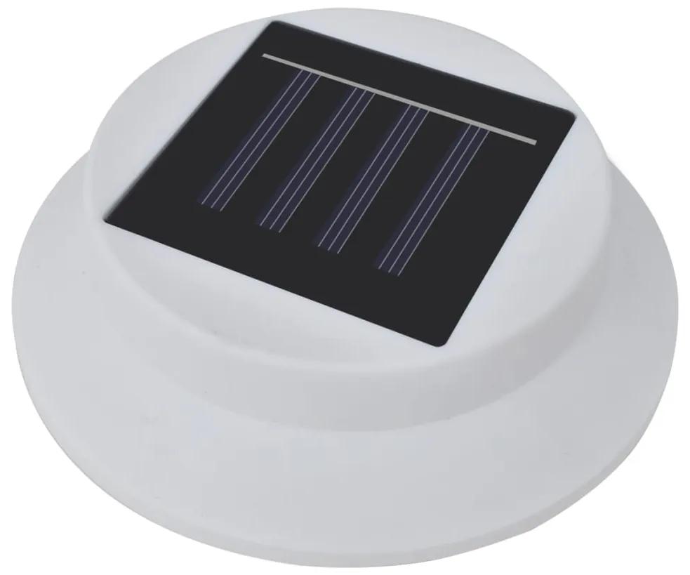 vidaXL Φωτιστικά Περίφραξης Εξωτερικού Χώρου Ηλιακά LED 12 τεμ. Λευκά