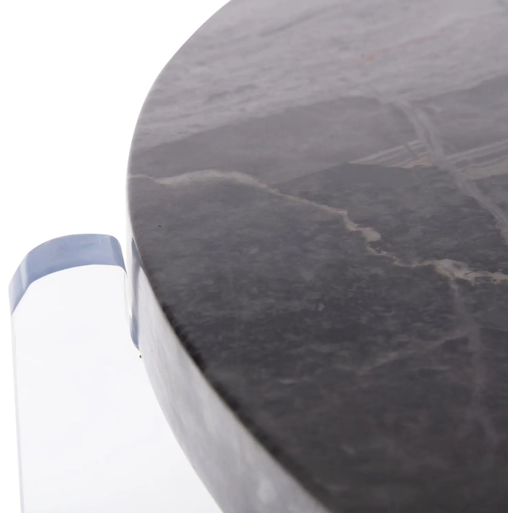 Τραπεζάκι σαλονιού ACRYCON MDF με Υδατοαπωθητική επίστρωση και Ακρυλικό πόδι Φ64x51Yεκ. 64x64x51 εκ.