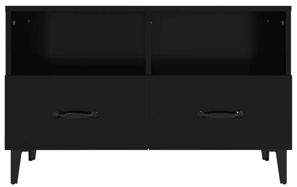 vidaXL Έπιπλο Τηλεόρασης Μαύρο 80 x 36 x 50 εκ. από Επεξεργασμένο Ξύλο