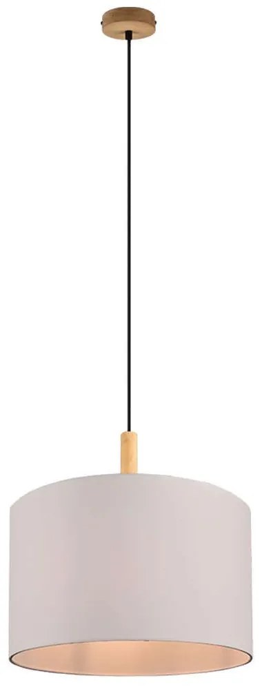 Φωτιστικό Οροφής Korba 301200101 1xE27 60W Φ40cm 150cm Natural-White Trio Lighting Ξύλο
