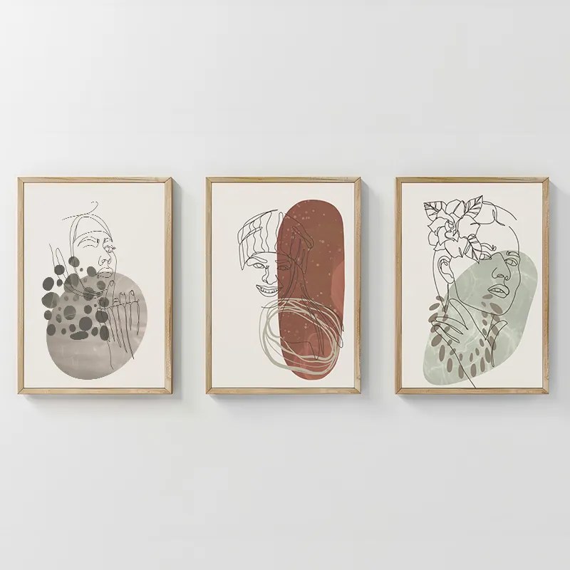 Πίνακας Aelra pakoworld τρίπτυχος με ψηφιακή εκτύπωση και πλαίσιο 33x1.5x48εκ