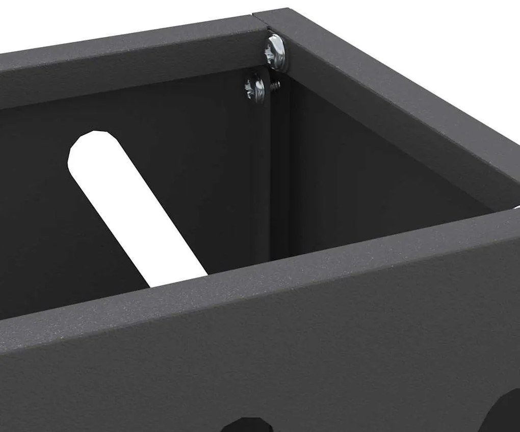 vidaXL Σχέδιο & βάση αποθήκευσης Μαύρο 28 x 12 x 41 εκ Ατσάλι
