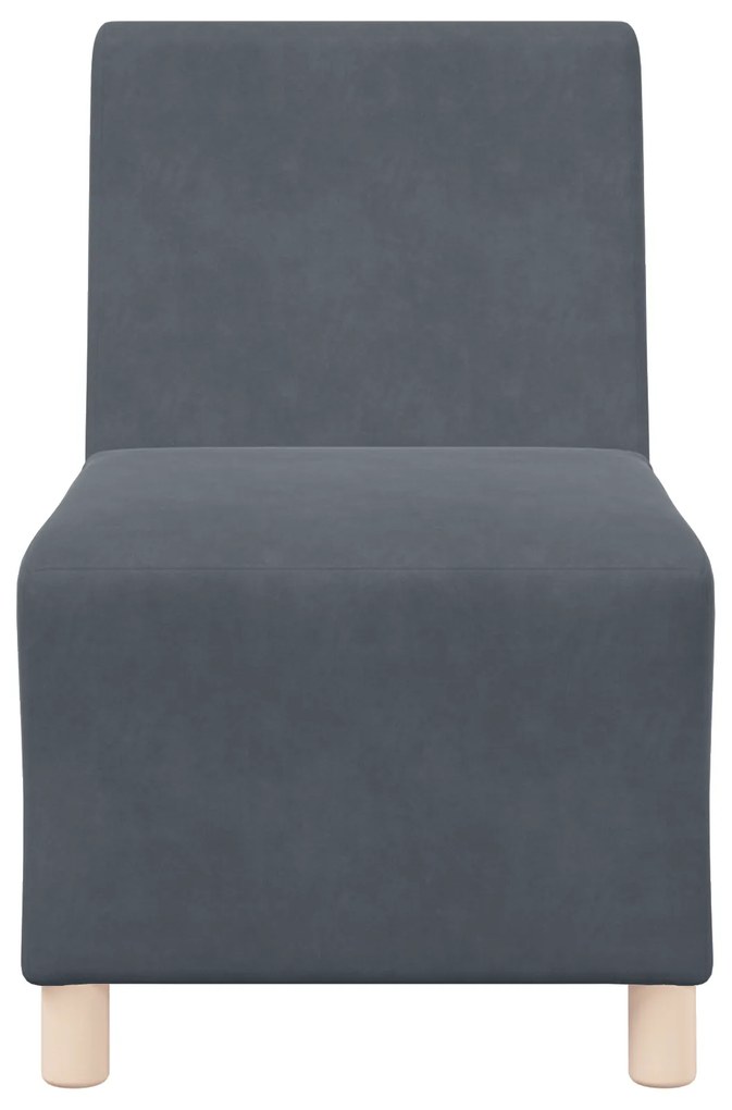 vidaXL Καναπέδες 3 pcs Σκούρο γκρι 55 x 74 x 82 εκ. Βελούδο