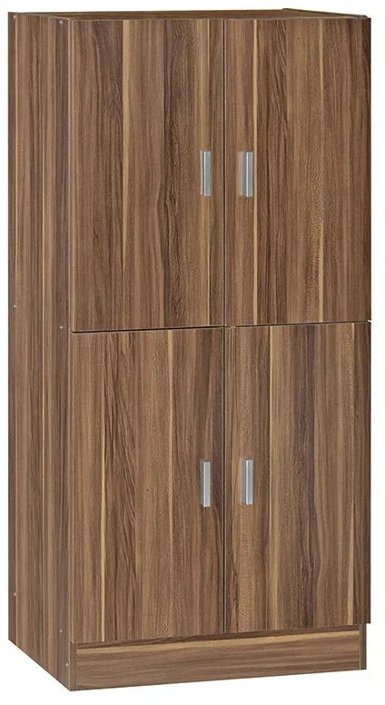 Παπουτσοθήκη-ντουλάπι Felicity pakoworld χρώμα καρυδί 60x32x127εκ