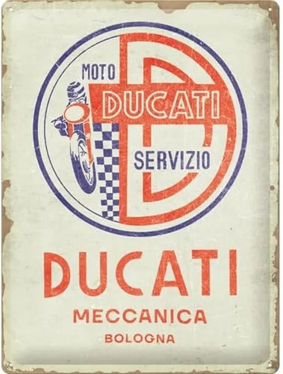 Μεταλλική πινακίδα Ducati - Moto Servizio Meccanica