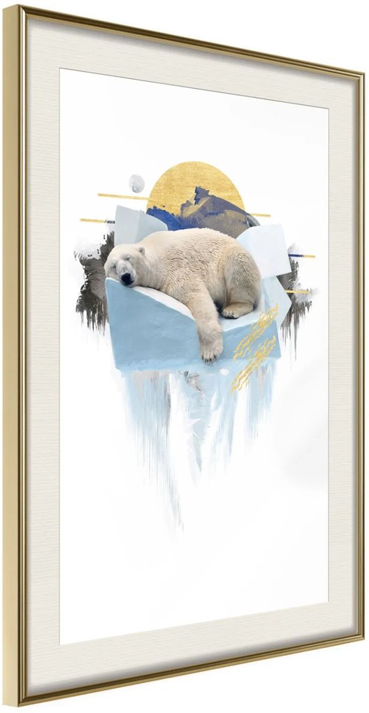 Αφίσα - King of the Arctic - 30x45 - Χρυσό - Με πασπαρτού