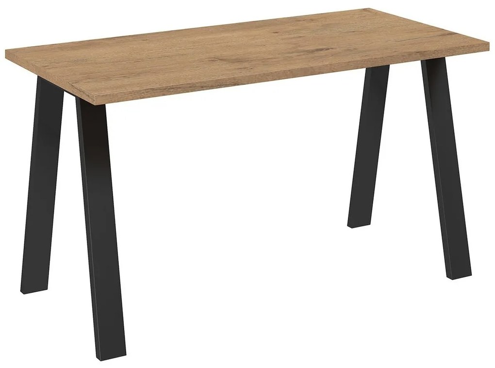 Τραπέζι Tucson 140, Lancelot δρυς, 75x67x138cm, 38 kg, Πλαστικοποιημένη μοριοσανίδα, Μέταλλο | Epipla1.gr
