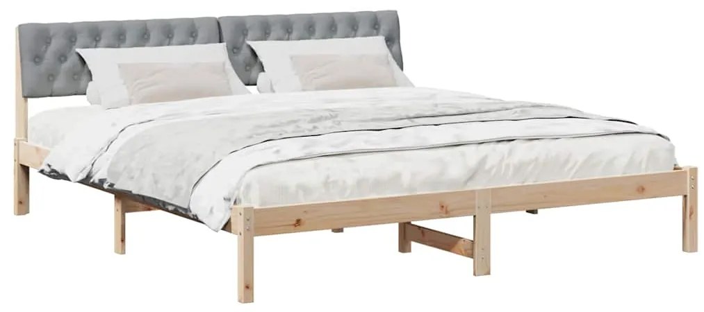 vidaXL Σκελετός Κρεβατιού Καφέ και ανοιχτό γκρι 180 x 200 cm