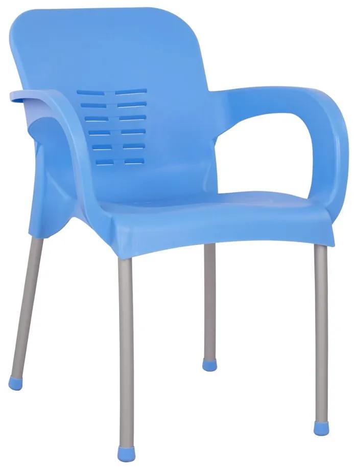 14720010 Καρέκλα Κήπου Μπλε PP 60x50x80xcm Μέταλλο/PP, 1 Τεμάχιο