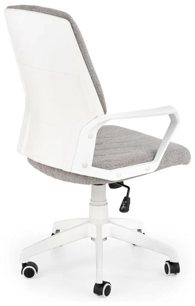 Καρέκλα γραφείου Houston 1092, Ανοιχτό γκρι, Άσπρο, 99x59x62cm, 14 kg, Με ρόδες, Με μπράτσα, Μηχανισμός καρέκλας: Κλίση | Epipla1.gr