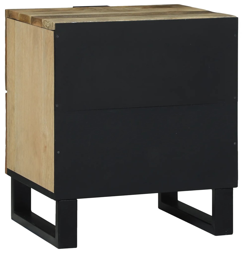 vidaXL Κομοδίνο 40x33.5x46 εκ. από Στερεό Ξύλο Μάνγκο και Μηχανικά Ξύλα