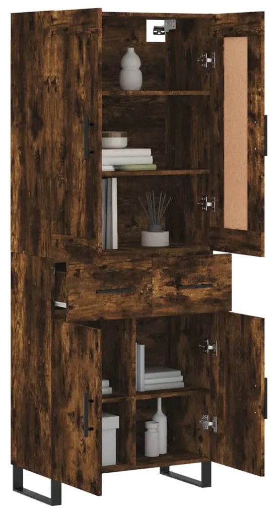 vidaXL Ντουλάπι Καπνιστή Δρυς 69,5x34x180 εκ. από Επεξεργασμένο Ξύλο