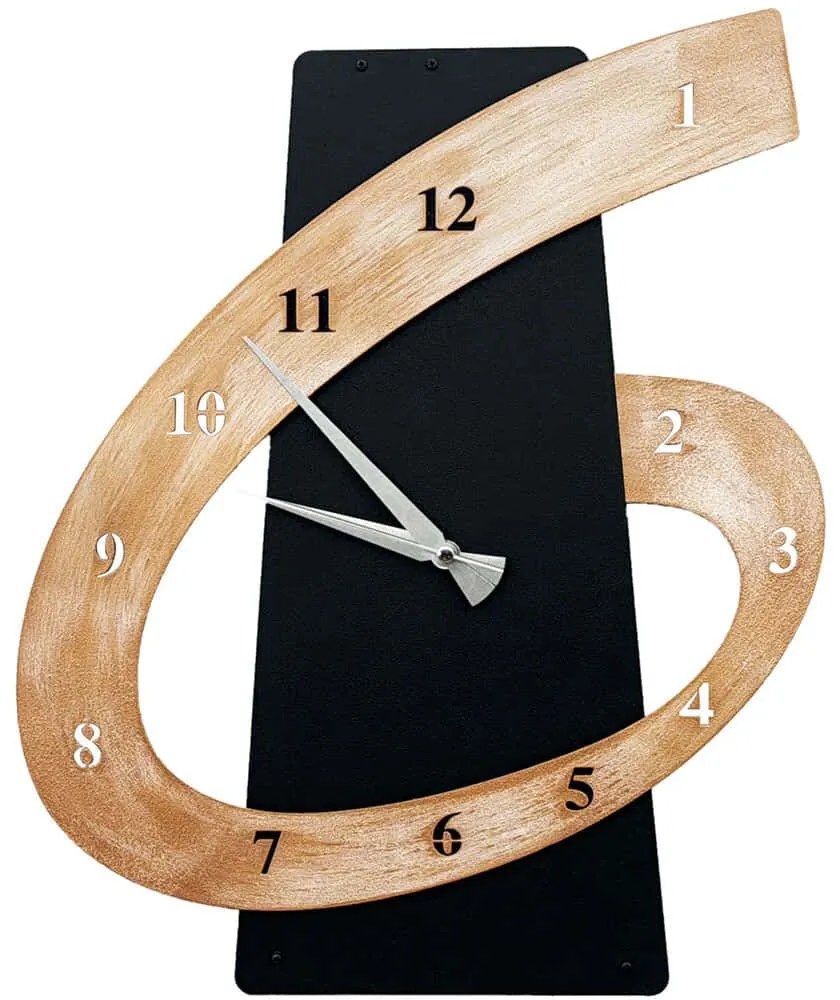 Ρολόι Τοίχου Beyan 279ENZ2702 40x50cm Black-Brown Wallity Μέταλλο