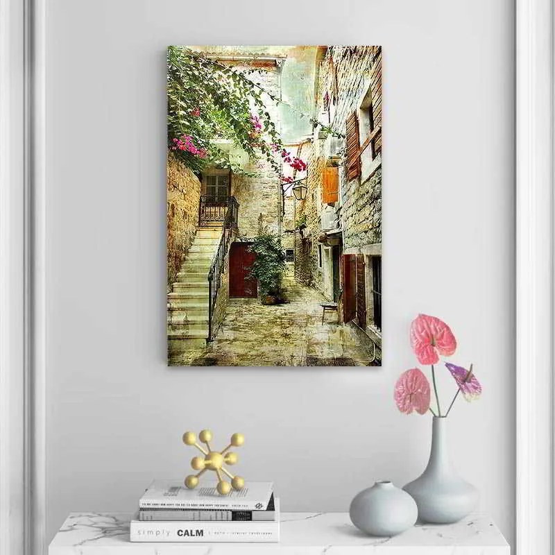 Πίνακας σε καμβά Picturesque Neighborhood&quot; Megapap ψηφιακής εκτύπωσης 40x60x3εκ.&quot;