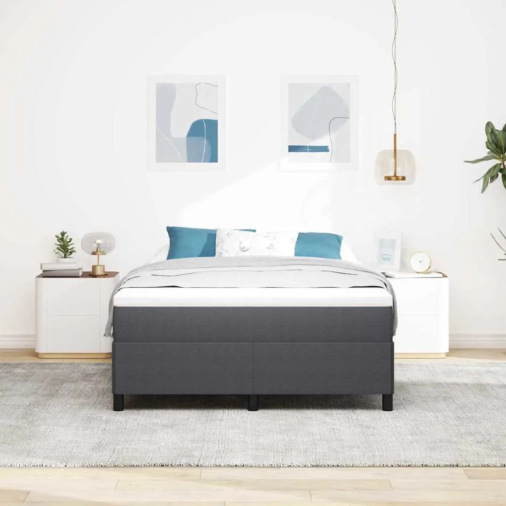 vidaXL Σκελετός Κρεβατιού Σκούρο γκρι 140 x 190 cm Βελούδο