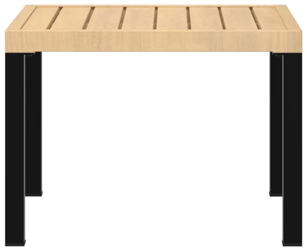 Τραπέζι Σαλονιού Κήπου Μαύρο 55x55x39,5 εκ. Ατσάλι Ηλεκτ. Βαφή 4008568