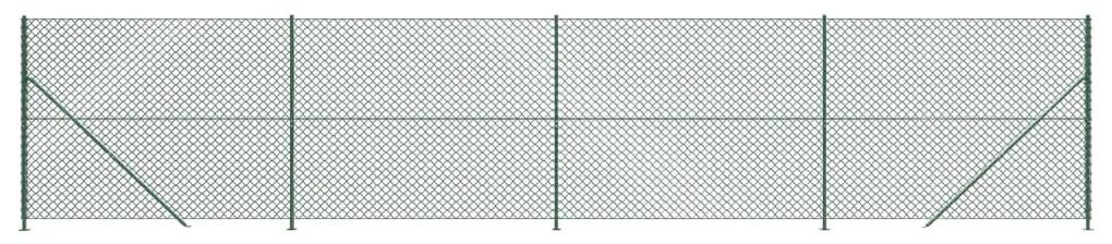 Συρματόπλεγμα Περίφραξης Πράσινο 1,8x10 μ. με Βάσεις Φλάντζα - Πράσινο