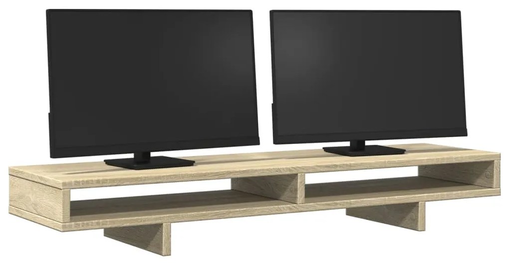 vidaXL Βάση Οθόνης Sonoma Δρυς 100x27x15 εκ. από Επεξ. Ξύλο