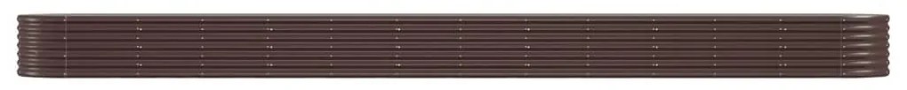 vidaXL Ζαρντινιέρα Καφέ 512x80x36 εκ. Γαλβανισμένος χάλυβας