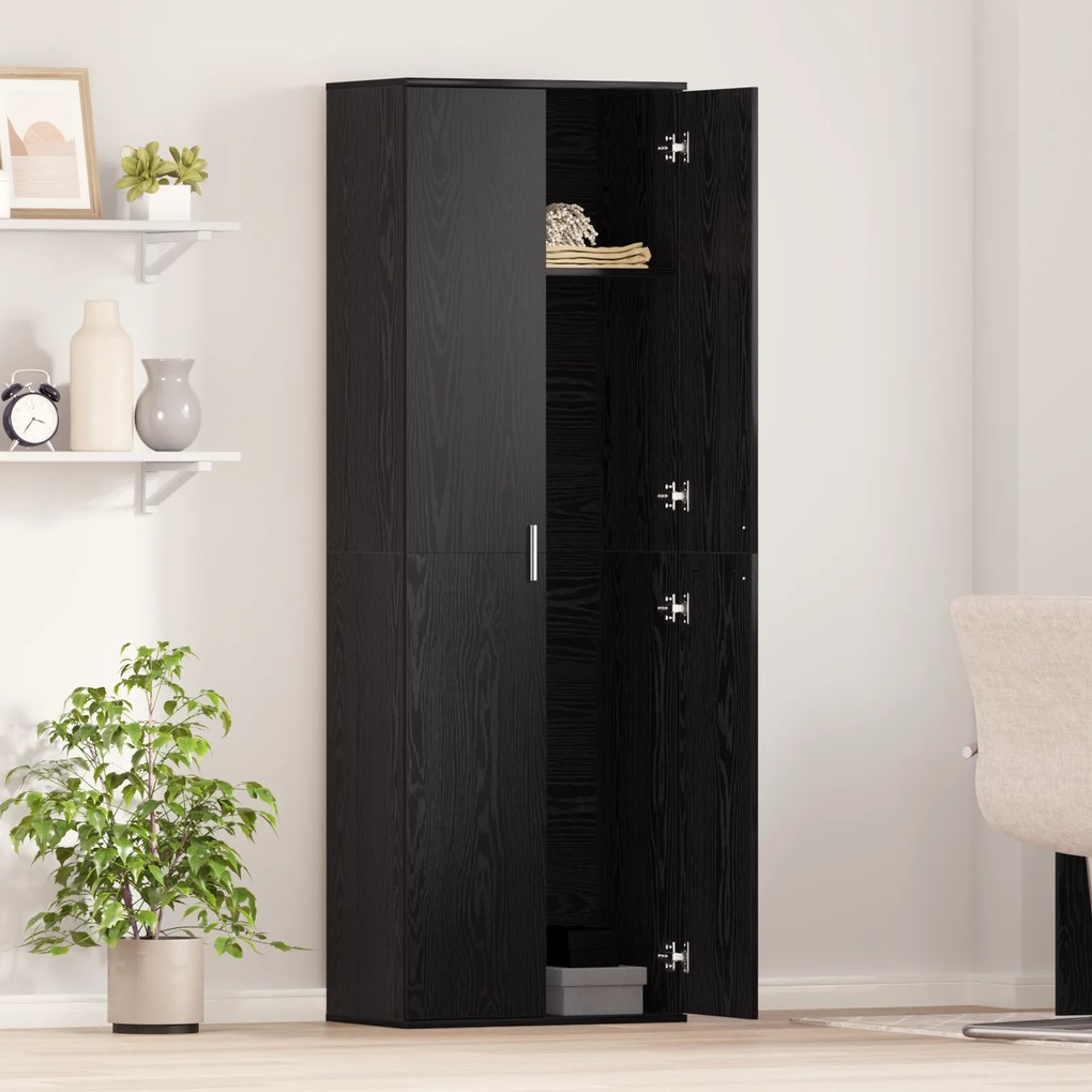 vidaXL Ντουλάπι Μαύρου Δρύος 60x35x180 cm Επεξεργασμένο Ξύλο