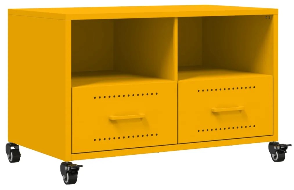 Έπιπλο Τηλεόρασης Μουσταρδί Κίτρινο 68x39x43,5 εκ. από Ατσάλι 846701