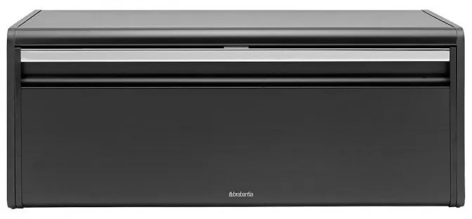 Κουτί ψωμιού Brabantia Fall Front 107836, 18 l, 46.5x25 cm, επίτοιχο, χωρίς δακτυλικά αποτυπώματα, μαύρο
