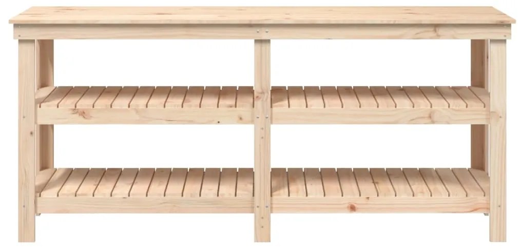 vidaXL Πάγκος Εργασίας 181 x 50 x 80 εκ. από Μασίφ Ξύλο Πεύκου