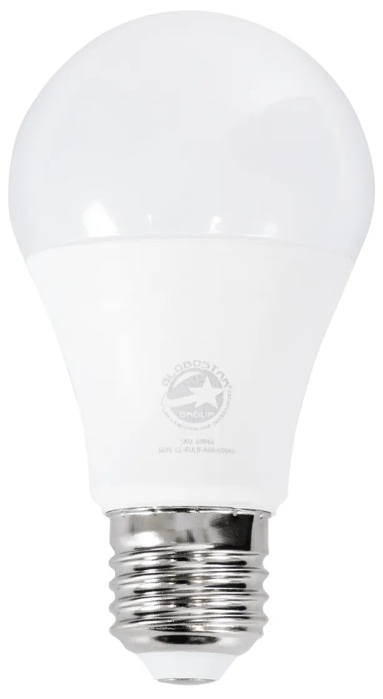 GloboStar 60046 Λάμπα LED E27 A60 Γλόμπος 10W 970lm 260° AC 220-240V IP20 Φ6 x Υ11cm Φυσικό Λευκό 4500K Dimmable - 3 Years Warranty - 60046