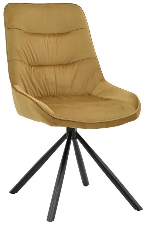 Καρέκλα Wori καφέ βελούδο-πόδι μαύρο μέταλλο 48x56x82εκ 48x56x82 εκ.