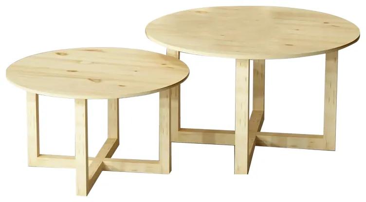 Τραπέζι σαλονιού Darko σετ 2 τεμαχίων φυσικό ξύλο Υλικό: WOOD 197-000250
