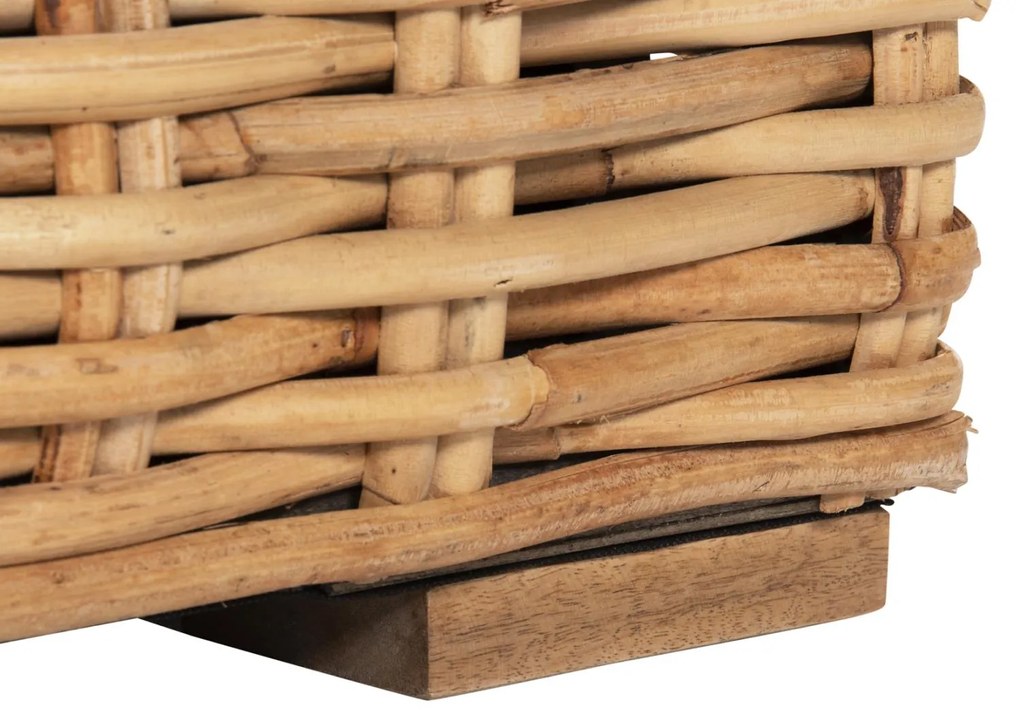 Καρέκλα - Πολυθρόνα TROPEL C9810 Ξύλο Mango με Φυσικό Rattan και Λευκά Μαξιλάρια 110x88x70-85Υεκ. 110x88x85 εκ.