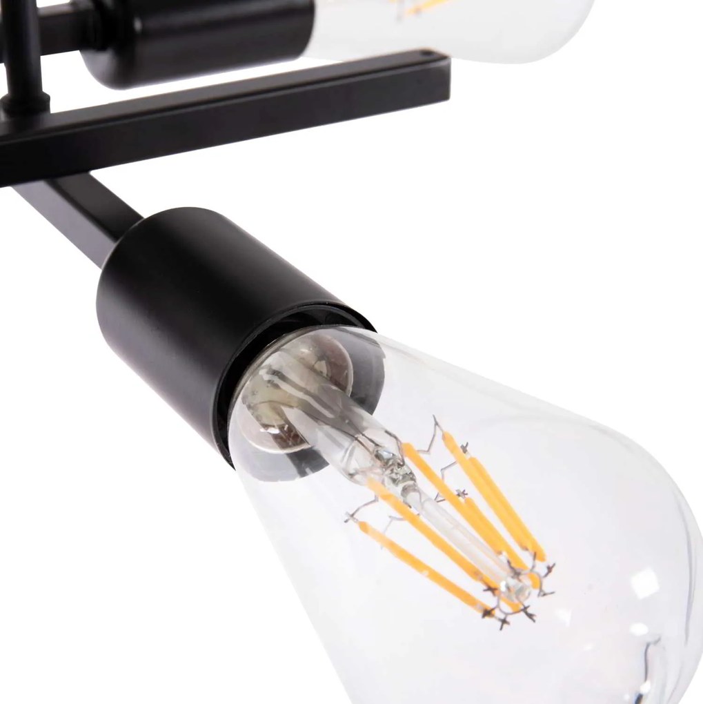 ΦΩΤΙΣΤΙΚΟ ΟΡΟΦΗΣ ΠΟΛΥΦΩΤΟ LIGHTY HM7428.11 ΜΕΤΑΛΛΟ ΣΕ ΜΑΥΡΟ 28x28x15Υεκ.