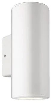 Απλίκα Φωτιστικό Τοίχου 2xGU10 9W IP54 Λευκό E186 Zambelis-E186-Ανθρακί E186