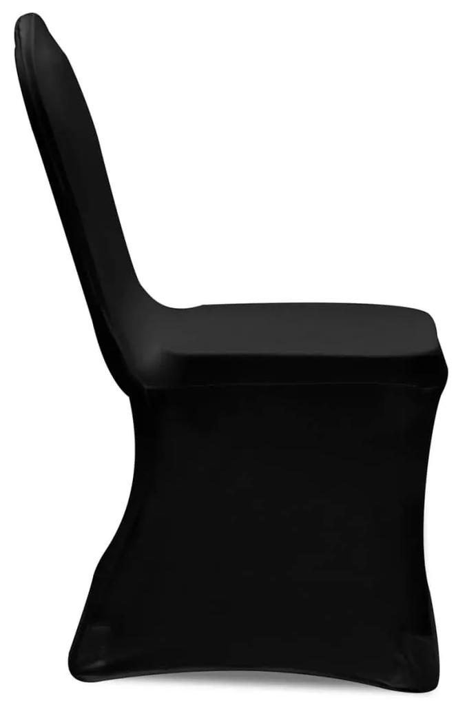 Κάλυμμα Καρέκλας Ελαστικό Μαύρο 6 τεμ. - Μαύρο