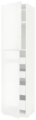 METOD/MAXIMERA ψηλό ντουλάπι με 2 πόρτες/4 συρτάρια, 60x60x240 cm 494.694.30