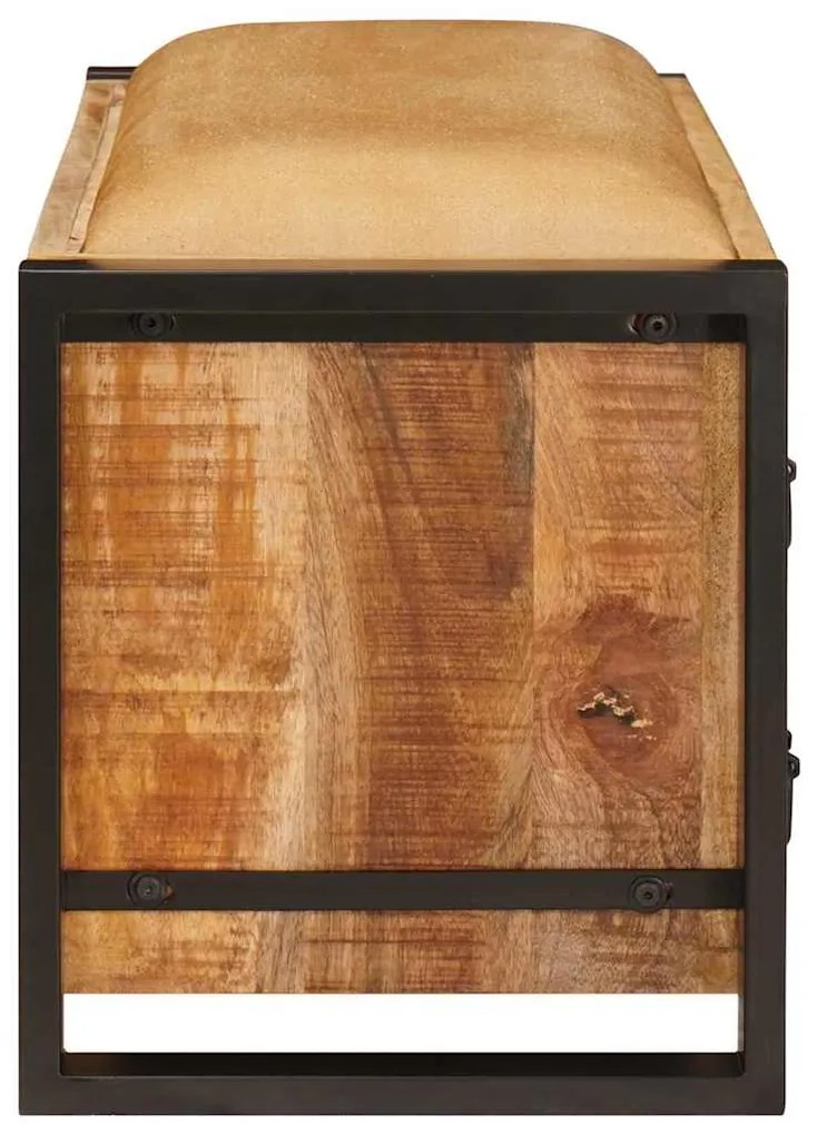 vidaXL Παγκάκι με αποθήκευση Καφέ 80 x 35 x 40 εκ Μασίφ ξύλο μάνγκο