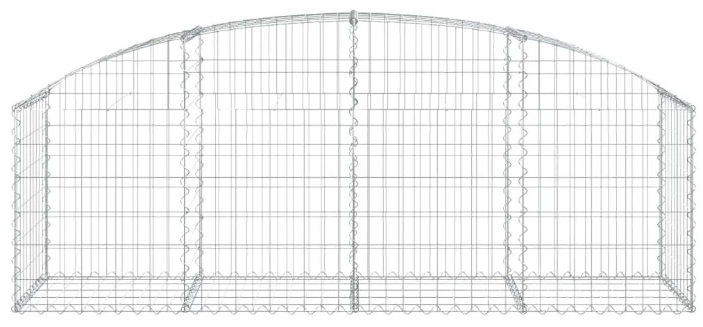 vidaXL Συρματοκιβώτιο Τοξωτό 200x50x60/80εκ. από Γαλβανισμένο Χάλυβα