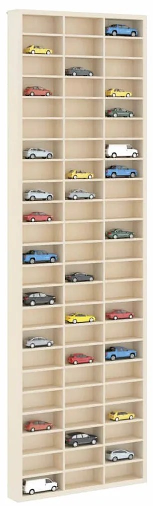 vidaXL Κάθετο Εκθετήριο Τοίχου με ράφι Επιτοίχιο Μπεζ 30 x 4,5 x 96 cm