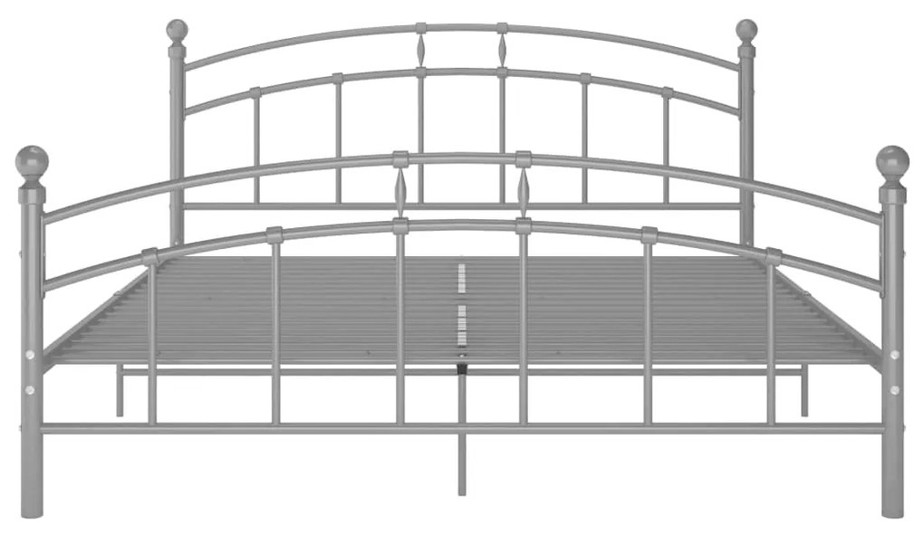 vidaXL Πλαίσιο Κρεβατιού Γκρι 180 x 200 εκ. Μεταλλικό