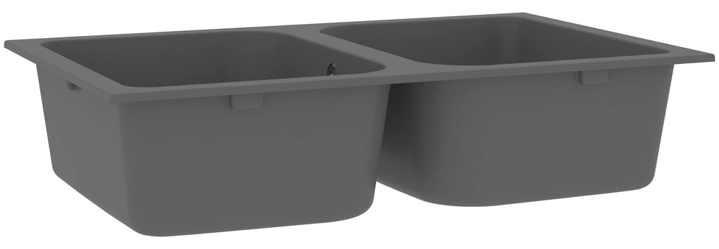 vidaXL Βρύση Κουζίνας Γκρι 760x480x184 εκ. Γρανίτης