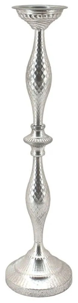 Κηροπήγιο 15-00-22438 Φ15x62cm Silver Marhome Metal