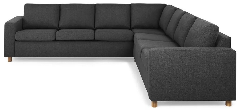Γωνιακός Καναπές Scandinavian Choice C152, Δρυς, Ανθρακί, 284x284x80cm, Πόδια: Ξύλο | Epipla1.gr